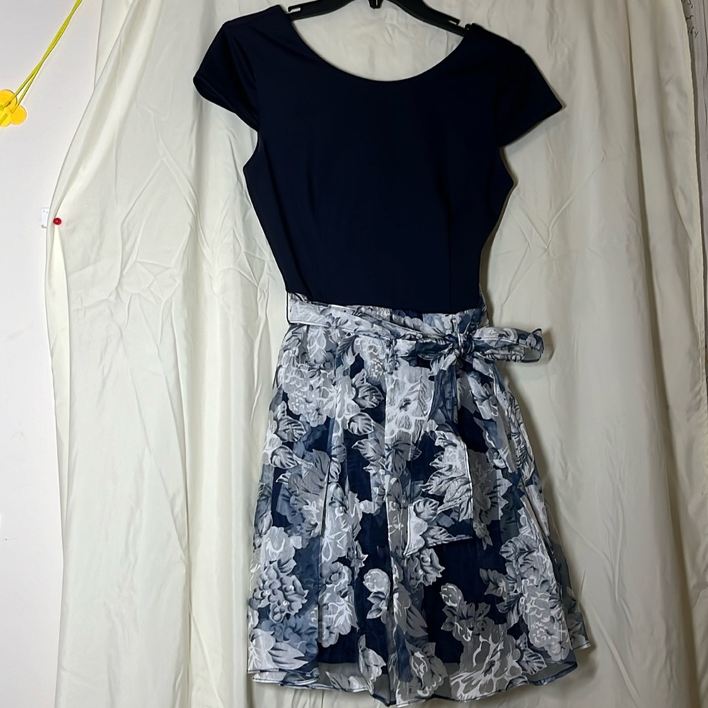 Blue floral dress